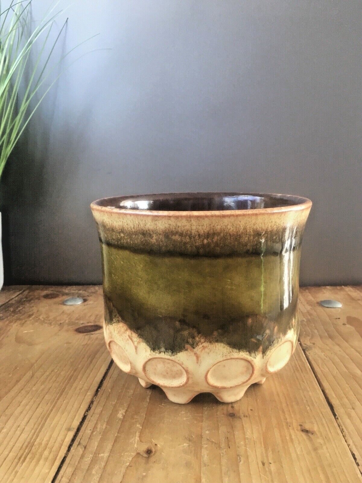 Retro 60's U Uebelacker Keramik West German Pottery Plant Pot 216/15 Space Age photo Home Decor