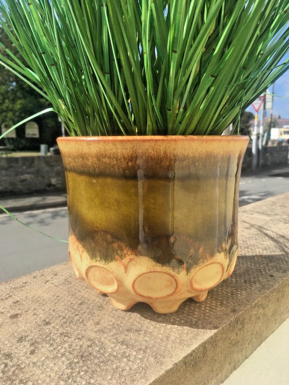 photo vinterior Retro 60's U Uebelacker Keramik West German Pottery Plant Pot 216/15 Space Age