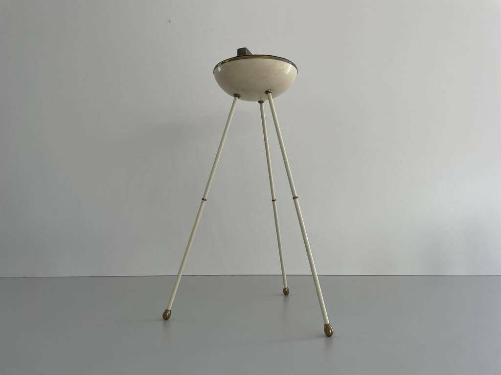 Exclusive Ufo Design Black And White Metal Italian Tripod Ashtray, 1950s, Italy photo Home Decor