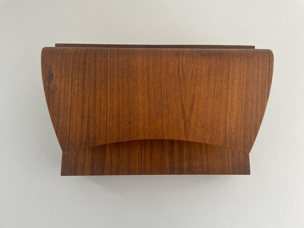Italian Wood Floating Shelf With Drawer, 60s, Italy photo vintage