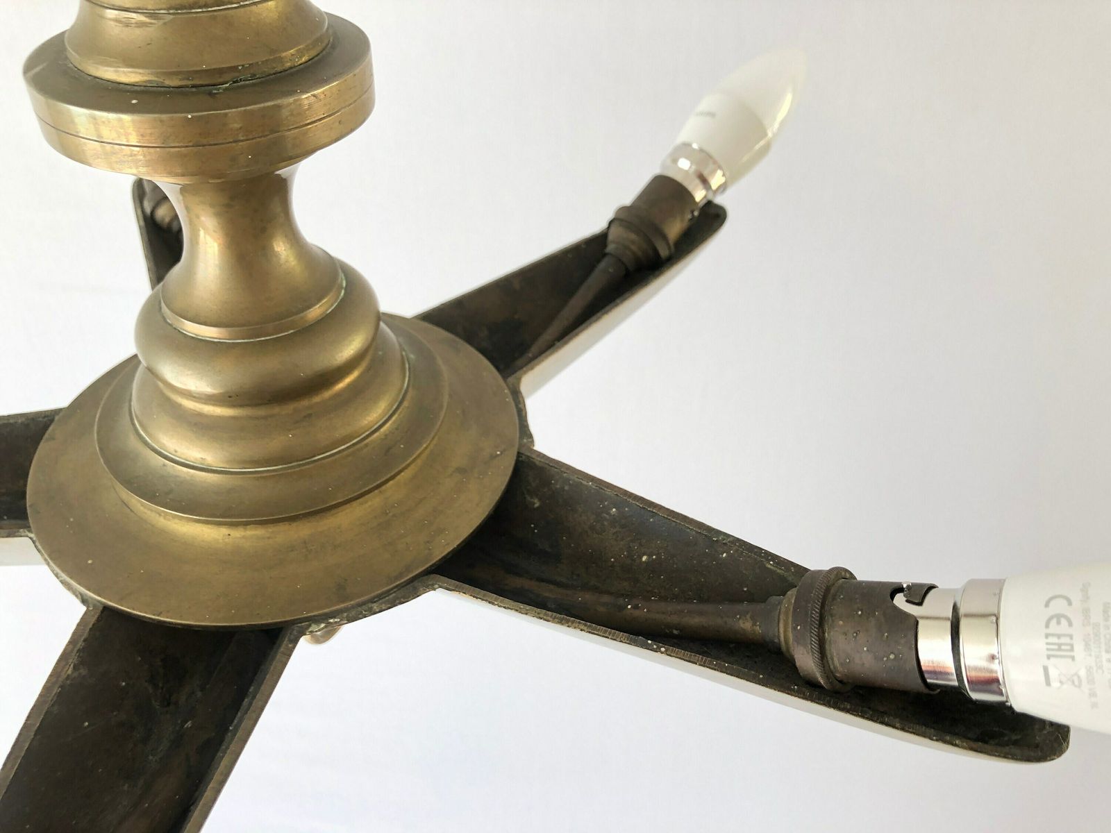 photo furniture Unique Full Brass Star Design Church Chandelier, 30/40s, France