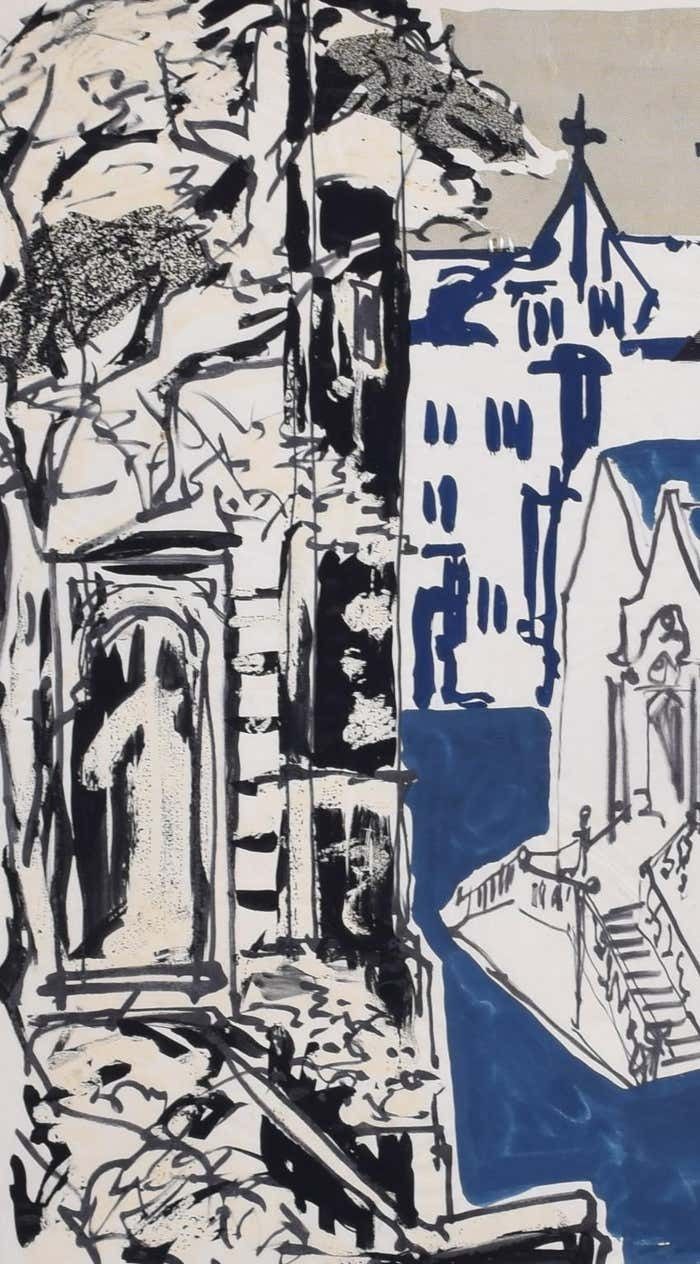 Selwyn College, Cambridge III Painting By Margaret Souttar 1960s photo 1375.0