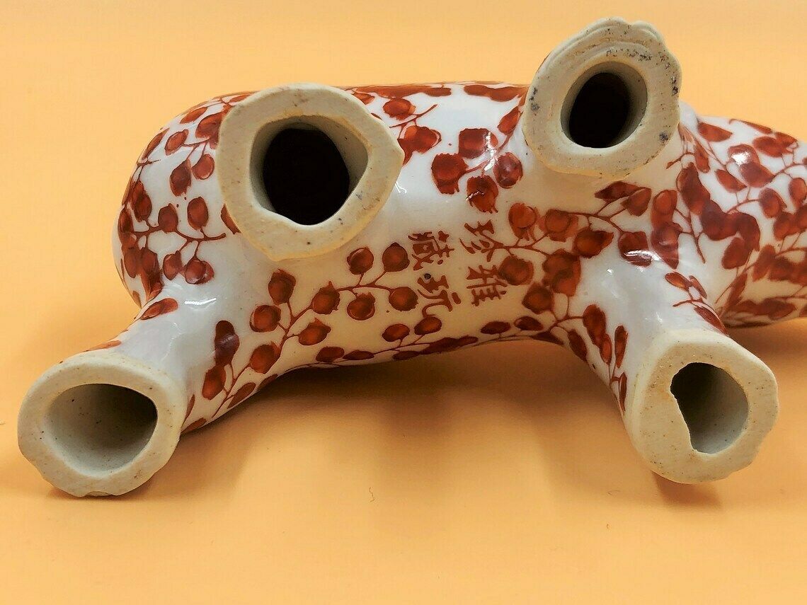 photo furniture Signed Chinese Porcelain Hand Painted Imari Elephant By Yayou Zhen Cang.