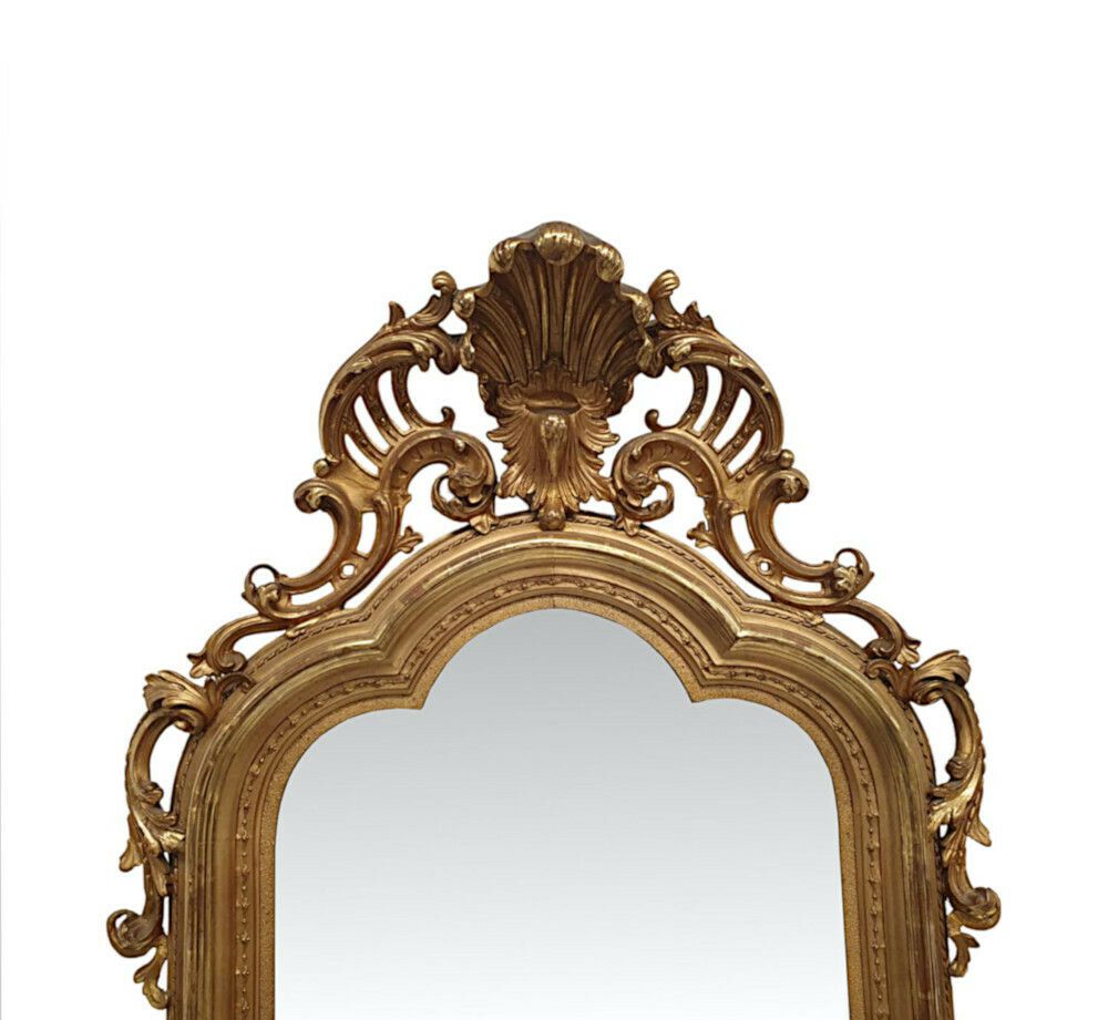 A Fabulous Large 19th Century Giltwood Hall Or Pier Or Dressing Mirror photo for sale