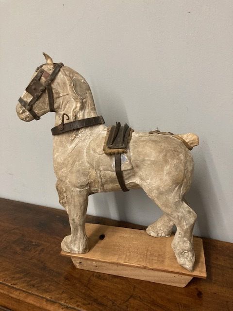 Antique 19th Century Paper Mache Toy Horse photo 534.0