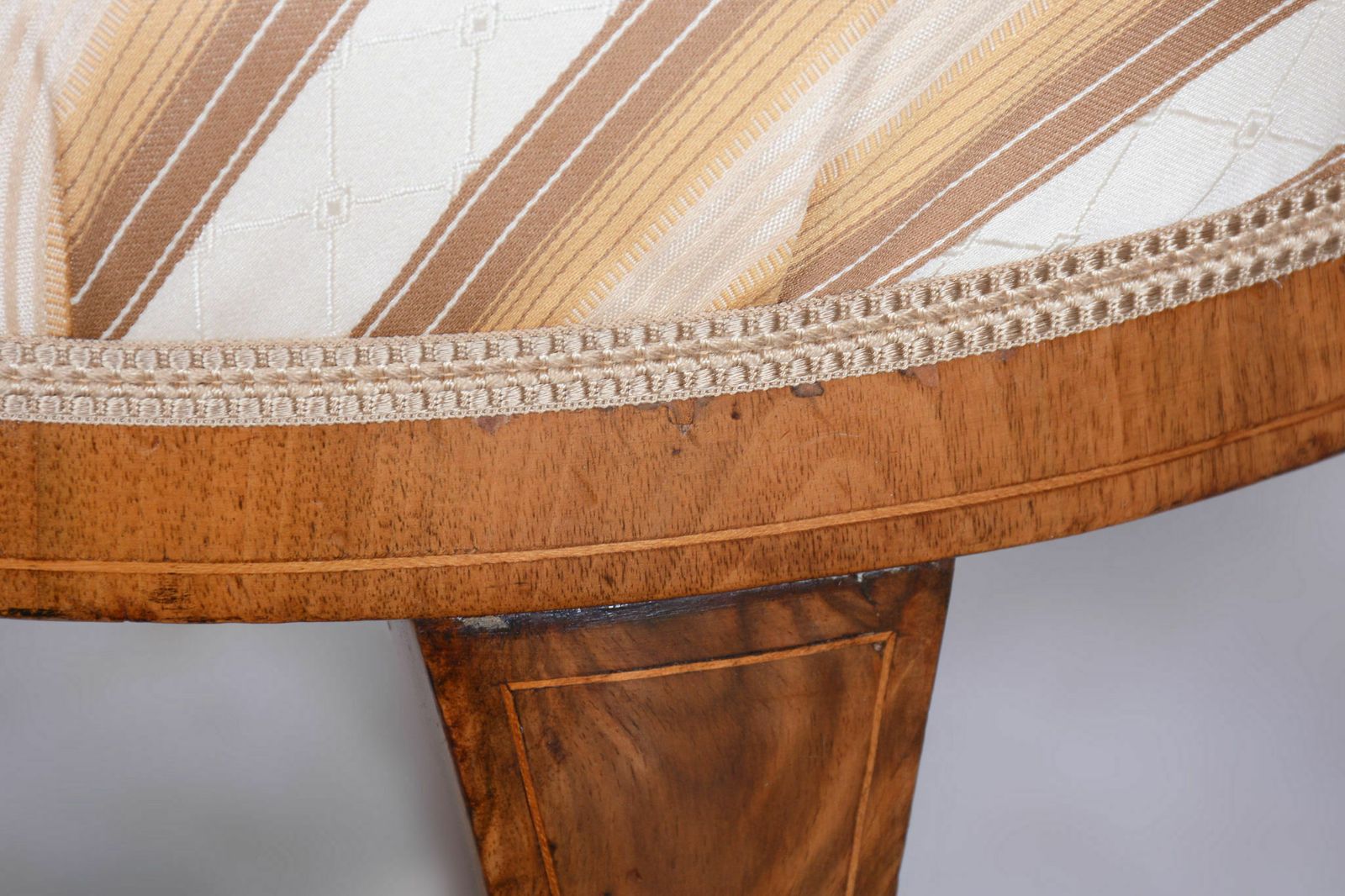 photo furniture Restored Biedermeier Walnut Armchair, Josef Danhauser, Revived Polish, New Professional Upholstery, Vienna, Austria, 1820s