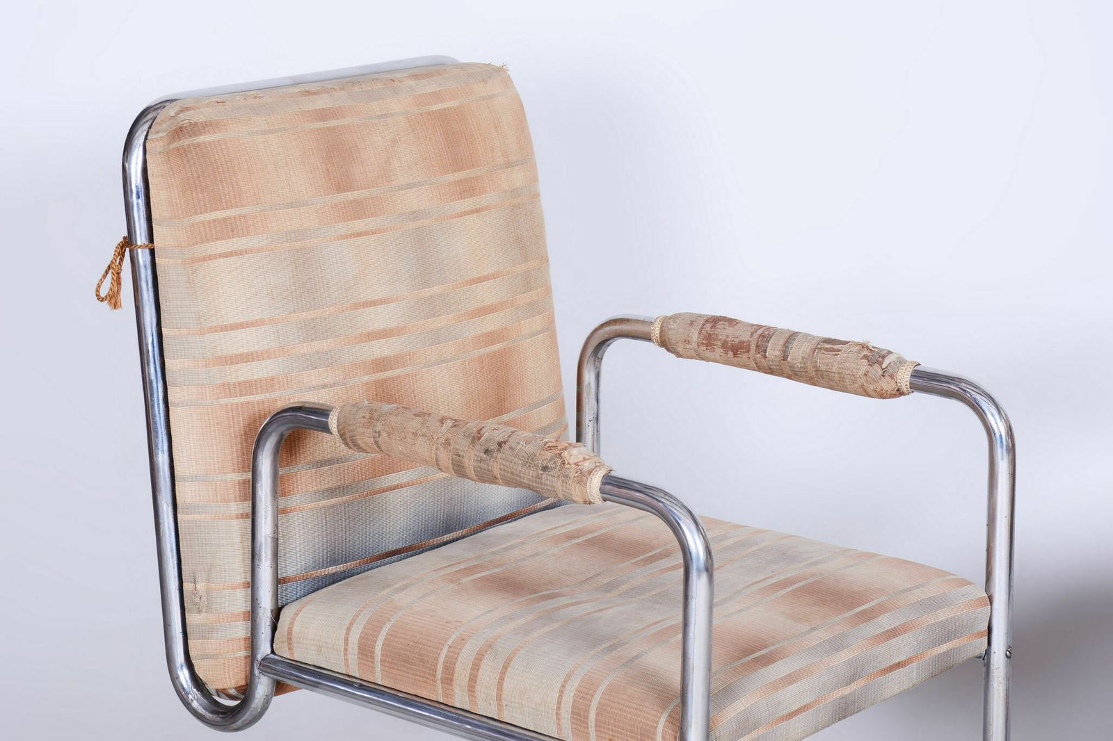 Restored Bauhaus Pair Of Armchairs, Karel E. Ort, Hynek Gottwald, Czechia, 1930s photo vintage