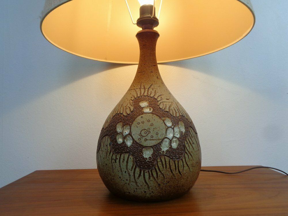 Danish Studio Ceramic Floor Lamp By Mette Løkke Stiil, 1960s photo Lighting
