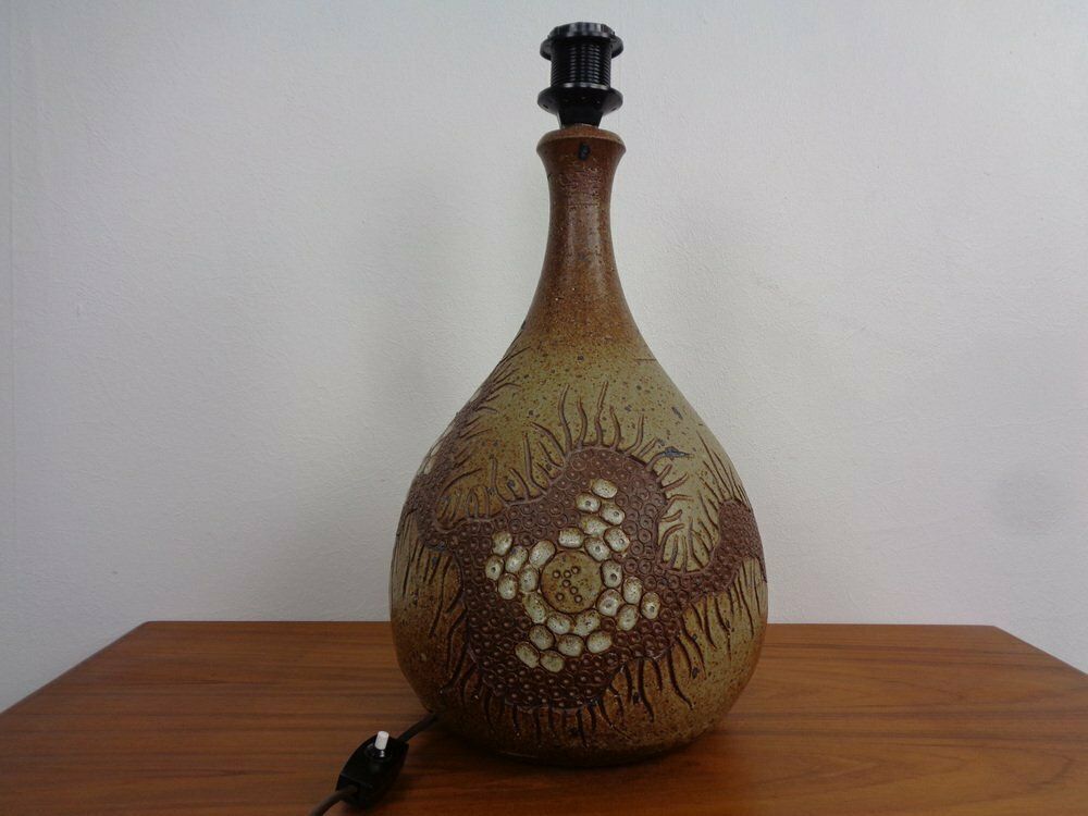 Danish Studio Ceramic Floor Lamp By Mette Løkke Stiil, 1960s photo for sale