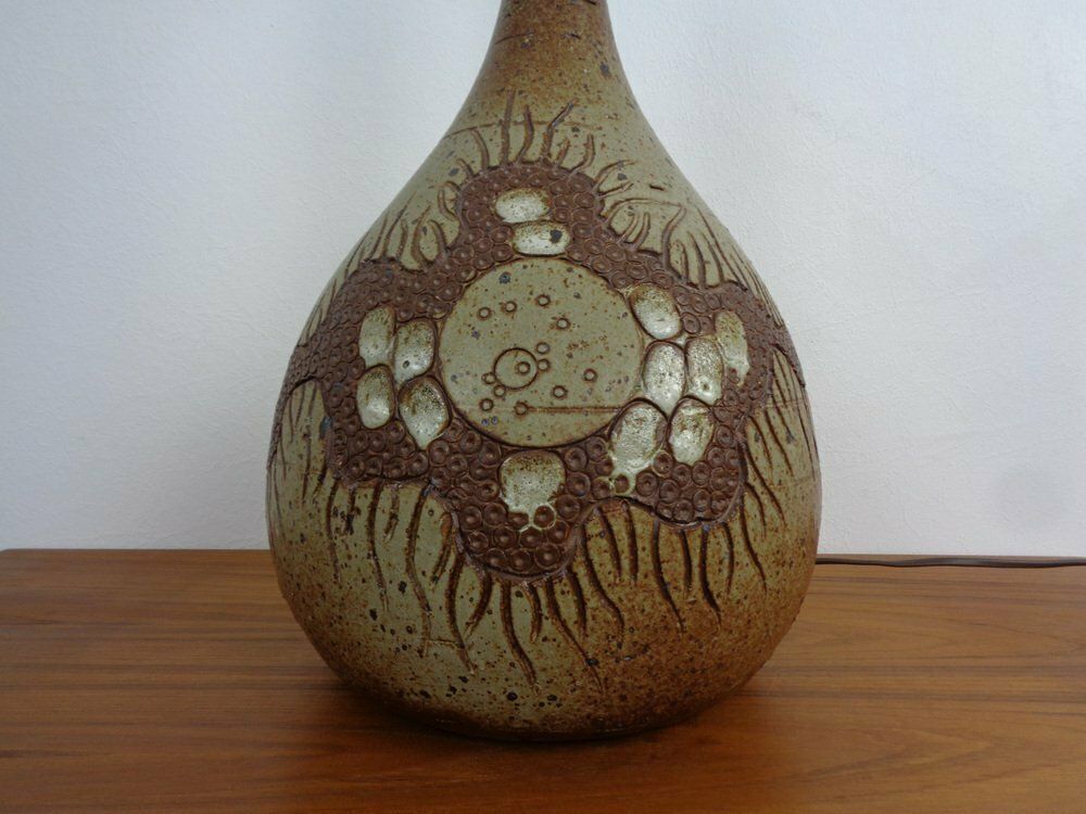 photo for sale Danish Studio Ceramic Floor Lamp By Mette Løkke Stiil, 1960s
