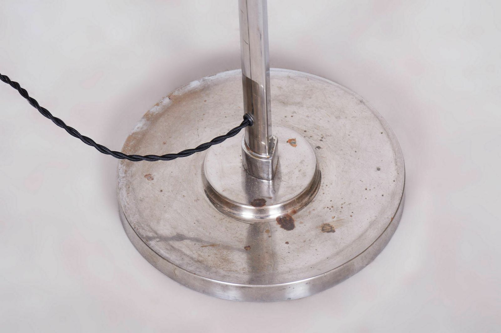 Restored Art Deco Floor Lamp, New Electrification, Chrome, Steel, Czechia, 1920s photo Lighting