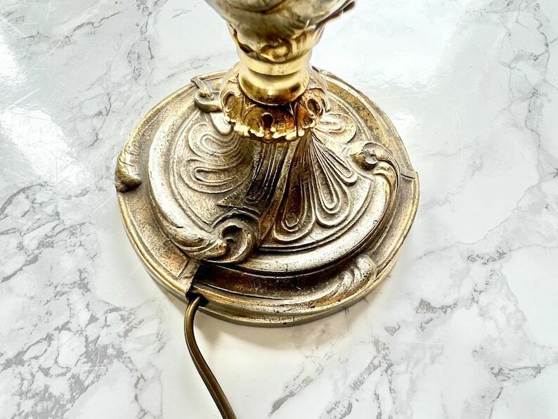 Old French Decorative Solid Bronze Lamp Foot Rococo Style Chateau Touch Golden Parisian Unique Bedroom Living Room Versailles Light photo 140.0