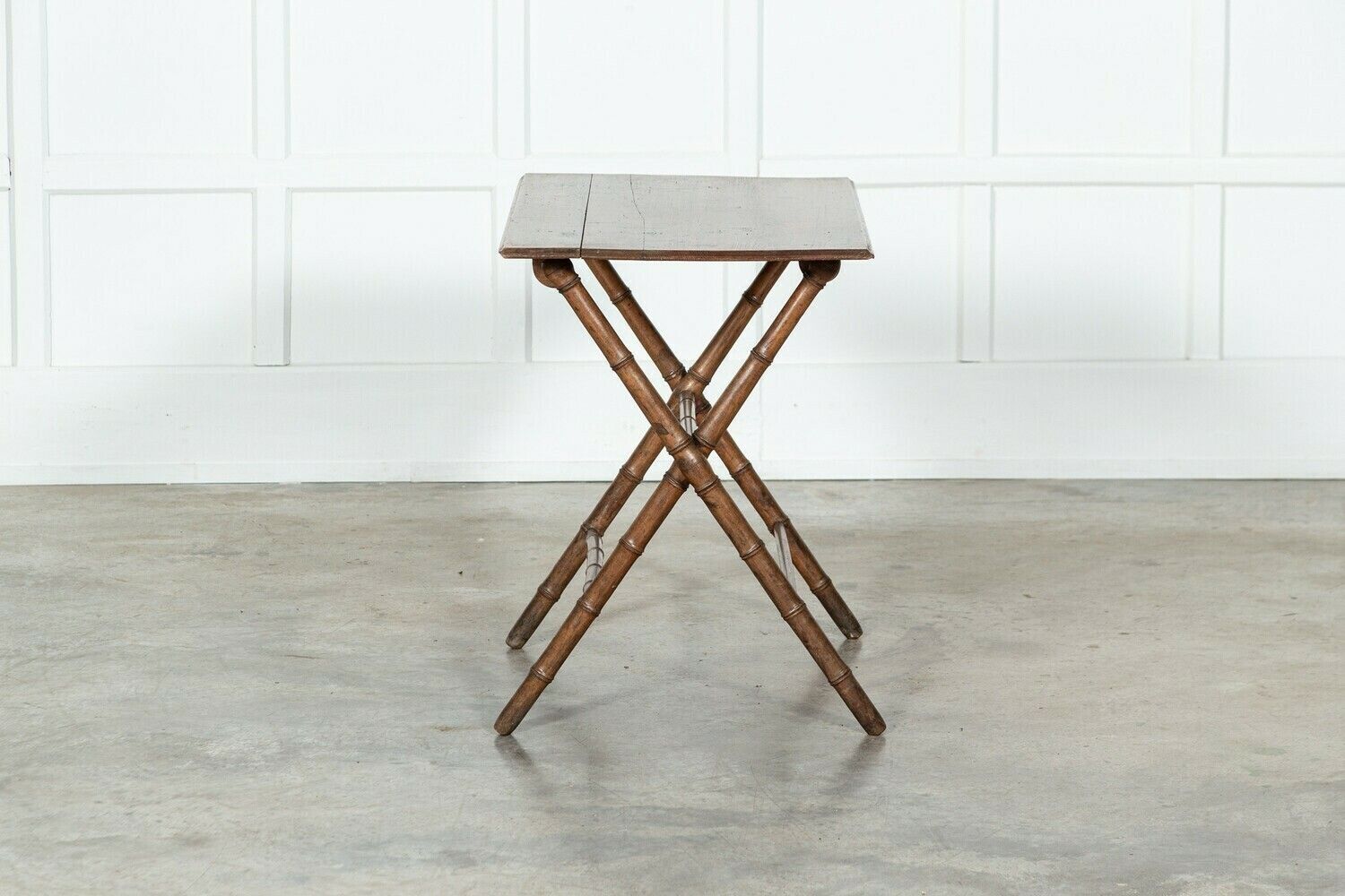 photo furniture 19thc French Faux Bamboo Pine Vendange Table