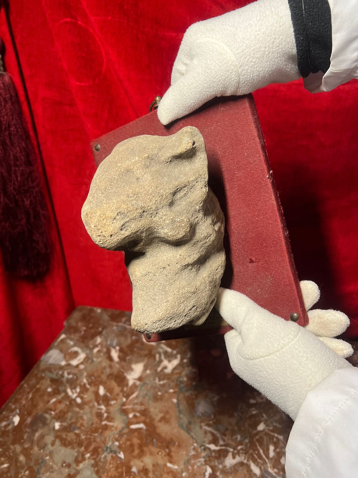 photo for sale Medieval 14th/15th Century Stone Artifactual Sculpture Of Pastern Dog