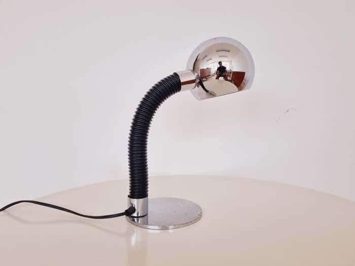 Pair Of Midcentury Table Lamp Targetti Sankey Space Age Italy 1970s photo furniture
