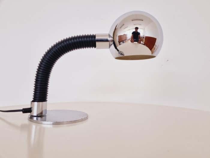 Pair Of Midcentury Table Lamp Targetti Sankey Space Age Italy 1970s photo 715.0