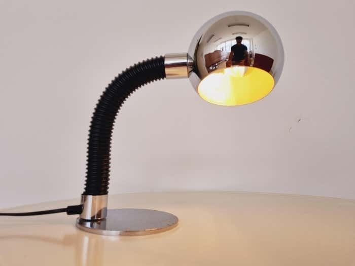 715.0 Pair Of Midcentury Table Lamp Targetti Sankey Space Age Italy 1970s photo