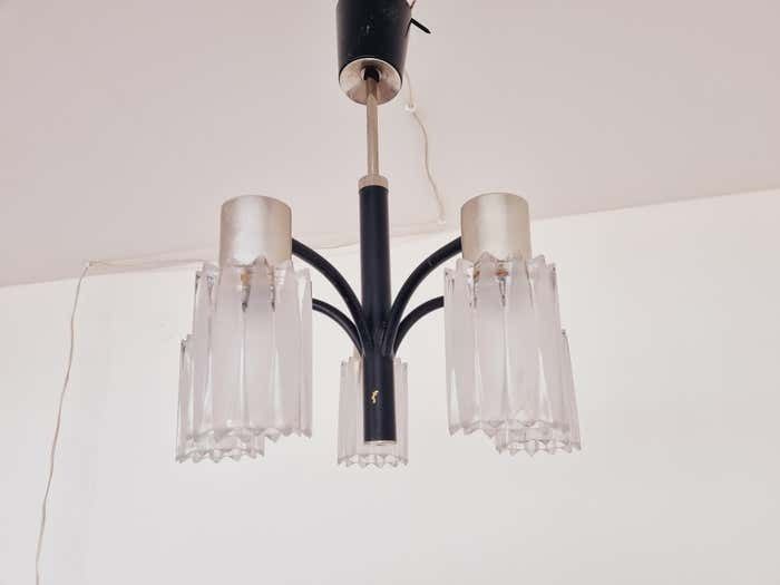 Very Rare Midcentury Chandelier  Murano Glass Italy photo for sale