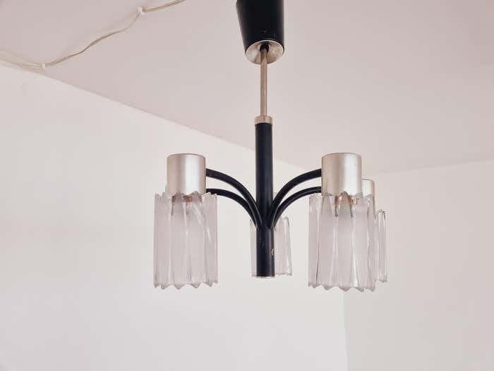 Very Rare Midcentury Chandelier  Murano Glass Italy photo vinterior