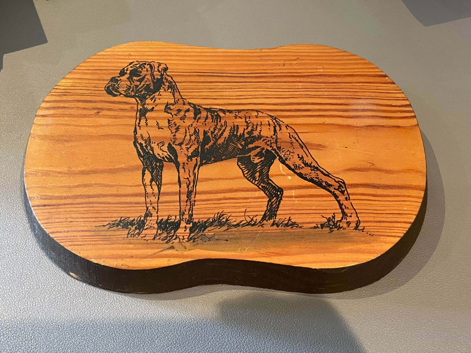 Early 20th Century Dog Portrait Plaque Wall Decoration photo Art