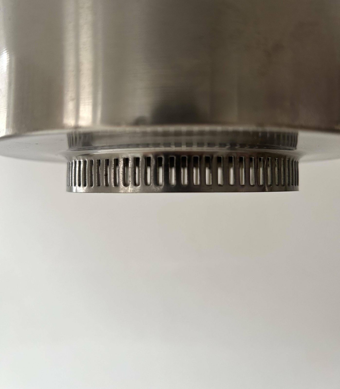 Vintage Modernist Chandelier, Chrome Metal, France 1940s photo vinterior