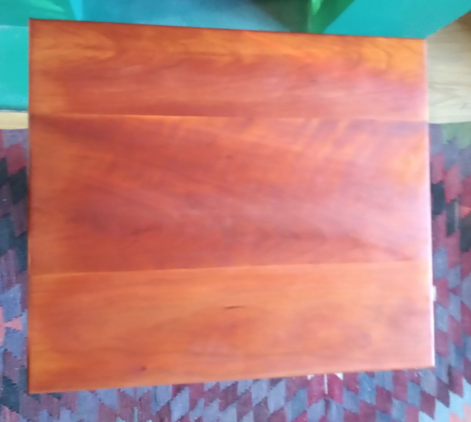 Vintage Oak Shaker Square 'Candle Stand' Table photo Furniture