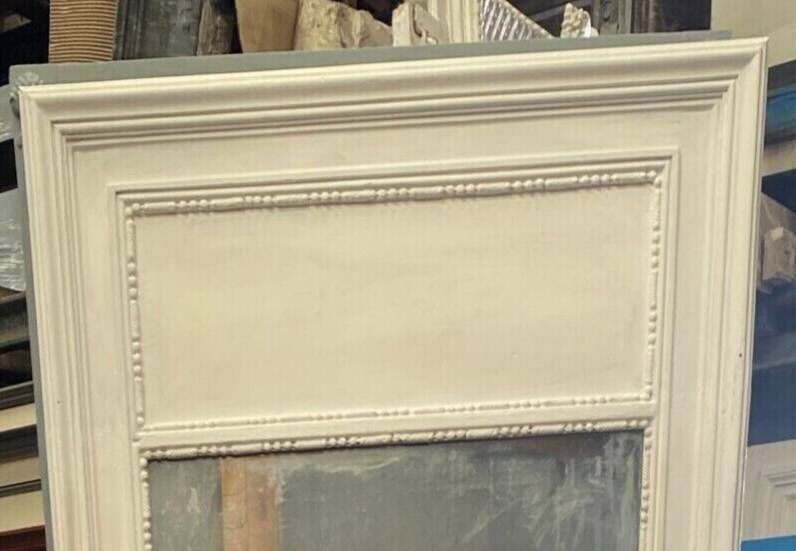 Louis XVI Style Mirror In Wood And Patinated Stucco 20th Century photo for sale