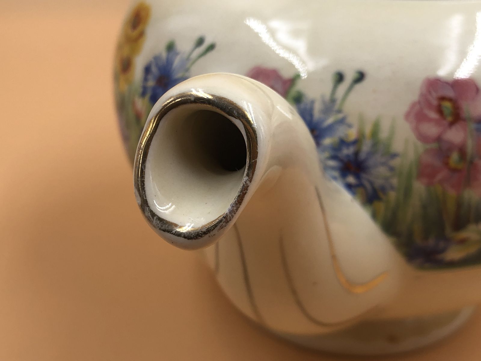 Clarice Cliff Radiance Design Honeyglaze 1 Pint Globe Teapot, Creamer And Sugar Bowl Set. C1930. No. 10436. photo vinterior