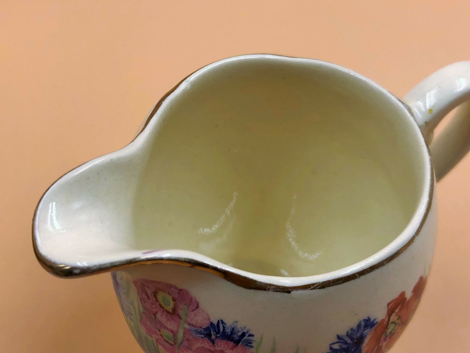 125.0 Clarice Cliff Radiance Design Honeyglaze 1 Pint Globe Teapot, Creamer And Sugar Bowl Set. C1930. No. 10436. photo