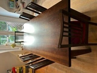 Birch Dining Table With 6 Ikea Chairs photo for sale