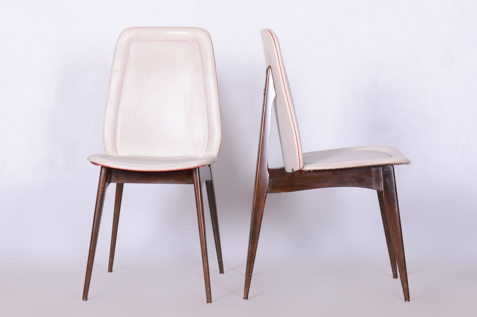 Six Original Art Deco Chairs, By Jules Leleu, Revived Polish, France, 1940s photo Furniture