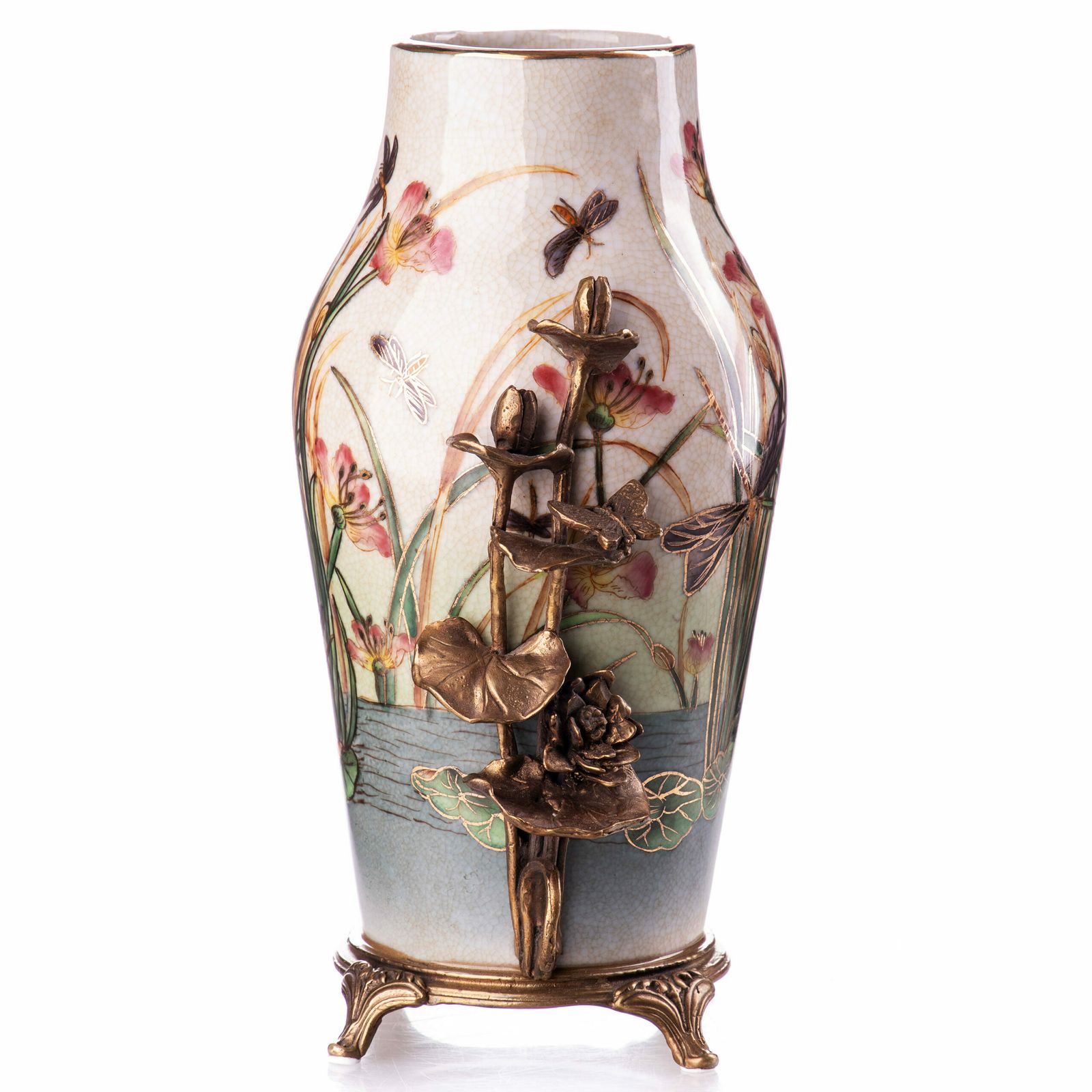 Antiqua Bronze And Porcelain Vase photo furniture