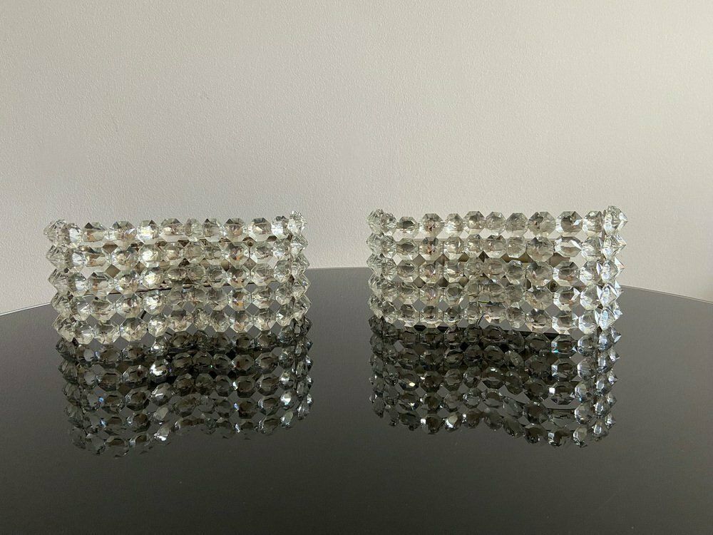 Italian Glass Wall Lamps, 1980s, Set Of 2 photo for sale