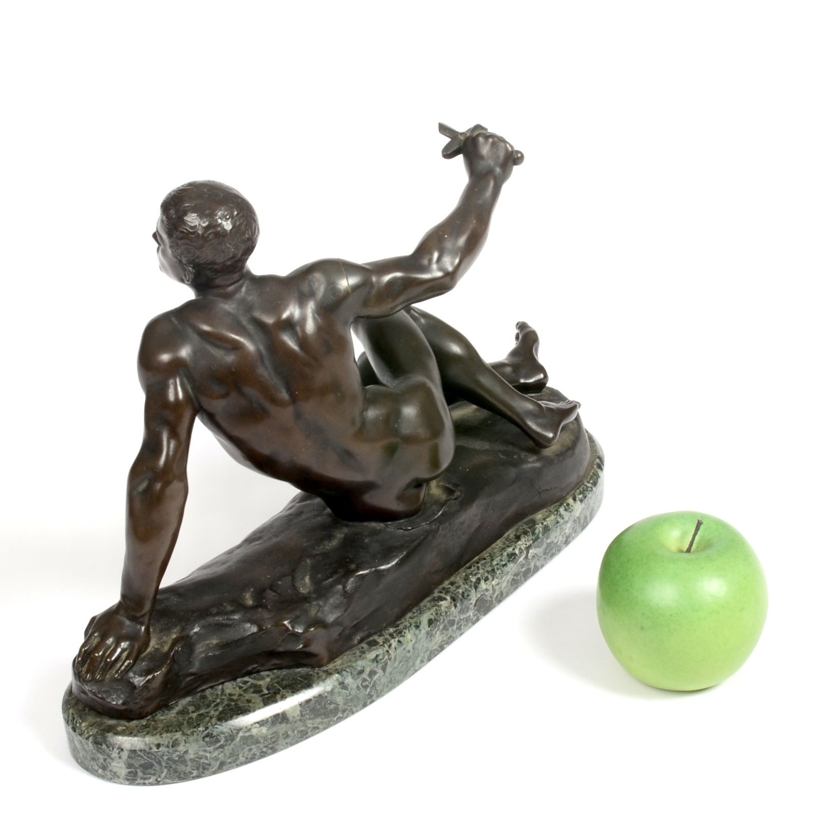 Bronze Young Gladiator, 1800s, Antique photo furniture