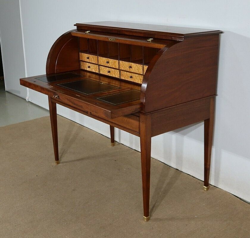 Mahogany Cylinder Desk, Directory, 1st Part 19th Century photo Furniture