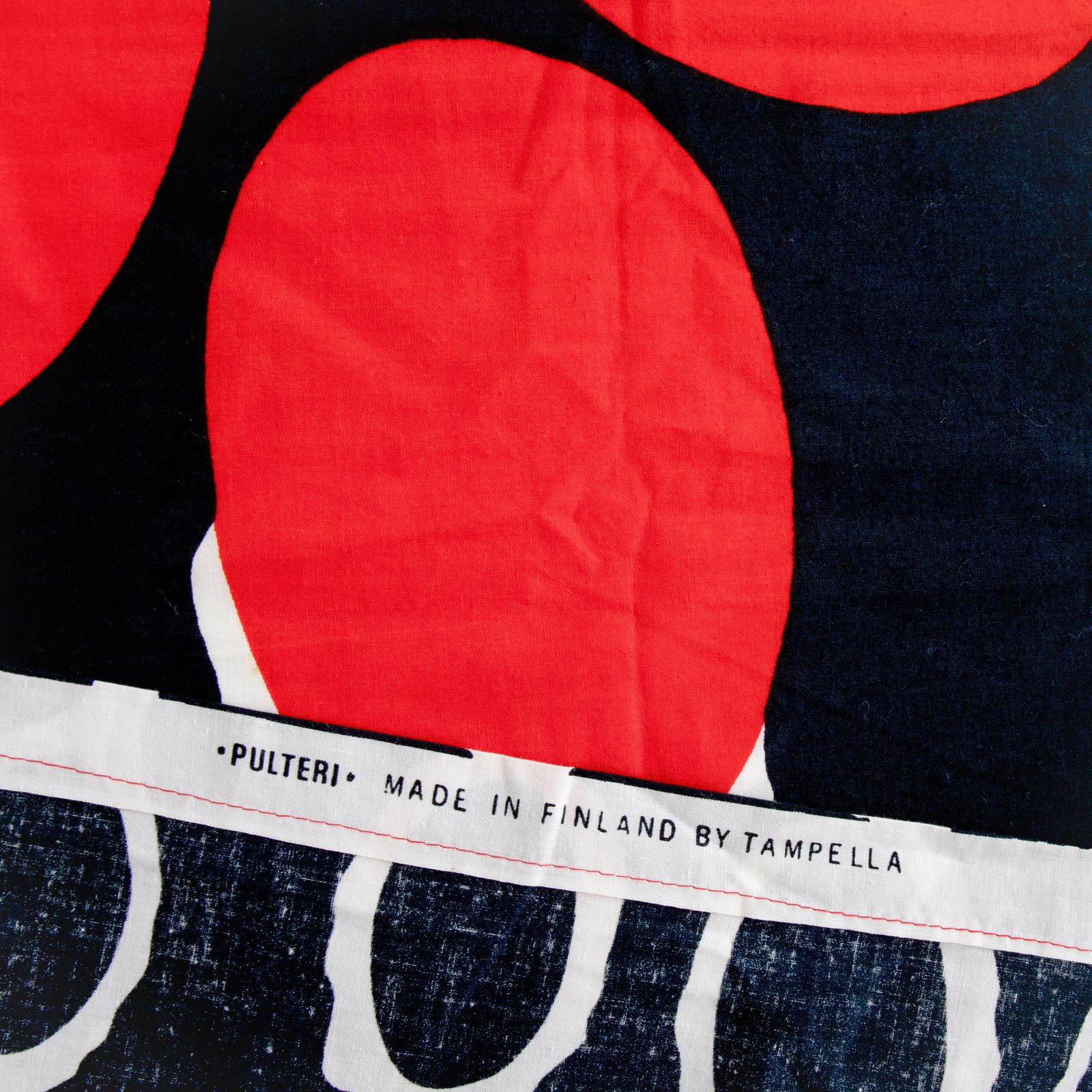 Tampella Of Finland Pulteri Art Textile With Bold Graphic Design 1970s photo for sale