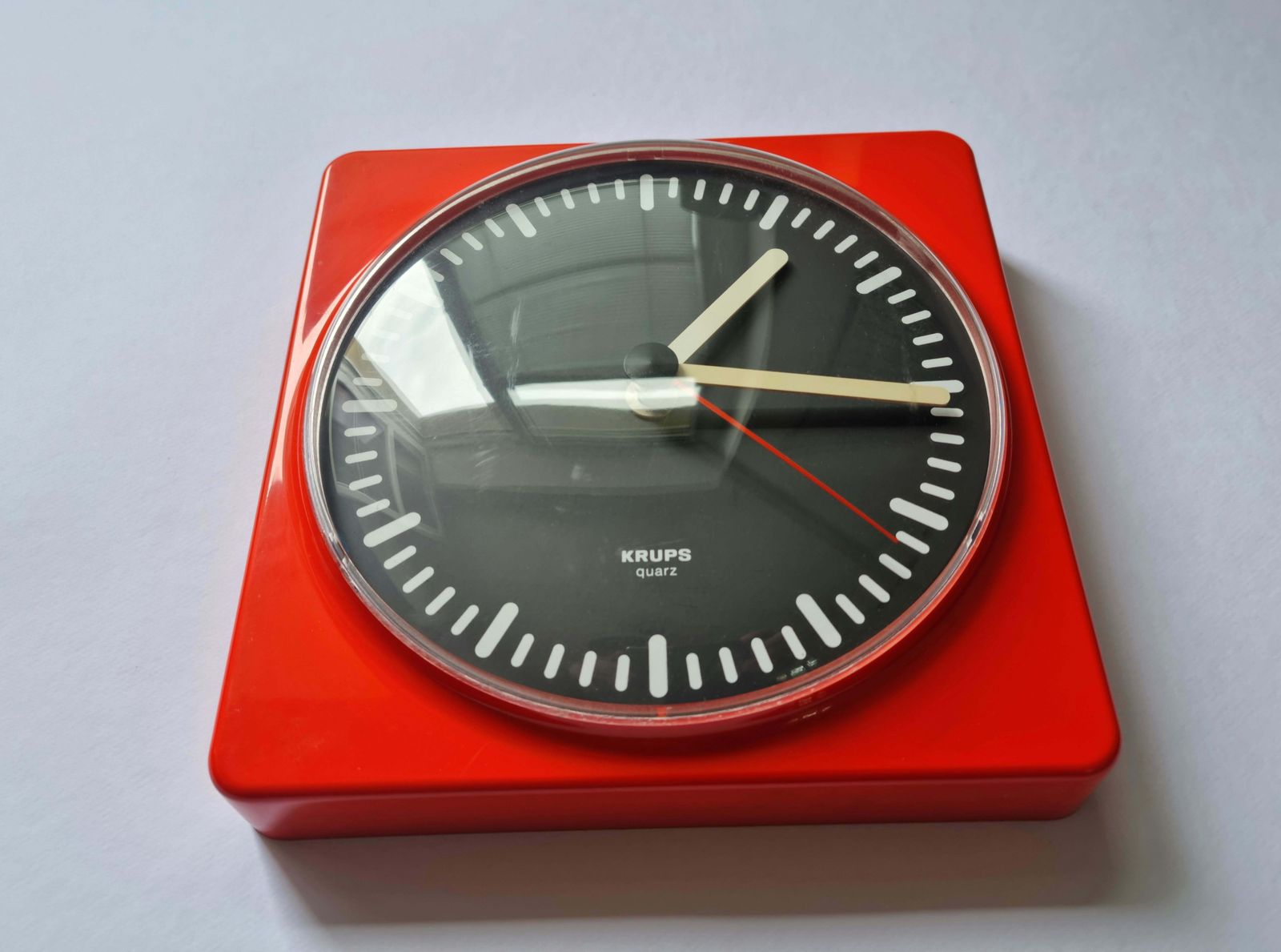 Midcentury Rare Wall Clock Krups, Space Age Style, Germany, 1970s photo vinterior