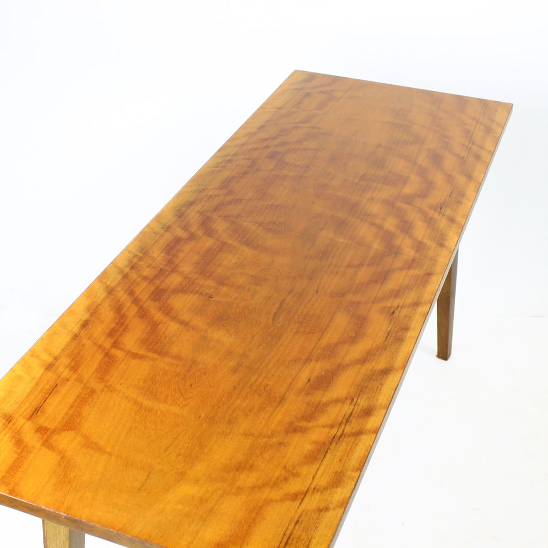 Mid Century Coffee Table In Walnut, Drevotvar, Czechoslovakia 1960s photo vintage