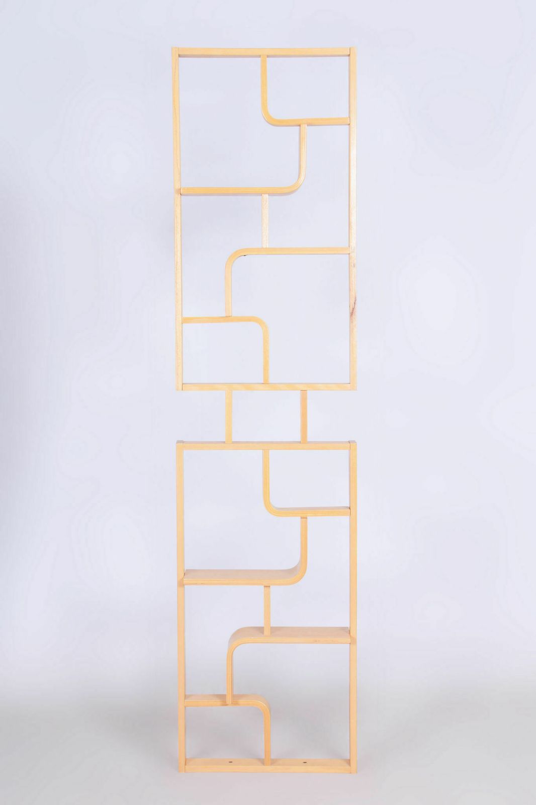 Restored Midcentury Pair Of Dividers, Maple, Ludvik Volak, Revived Polish, Czechia, 1960s photo vintage