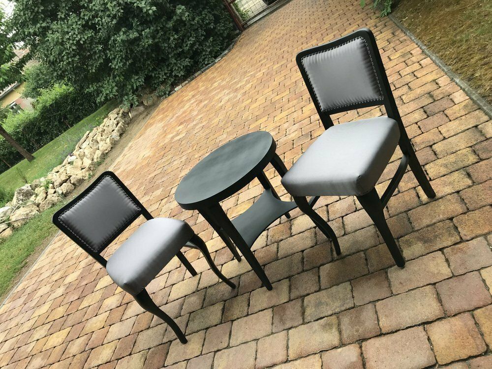 Art Deco Dining Chairs With The Table, 1920s, Set Of 3 photo 3357.0