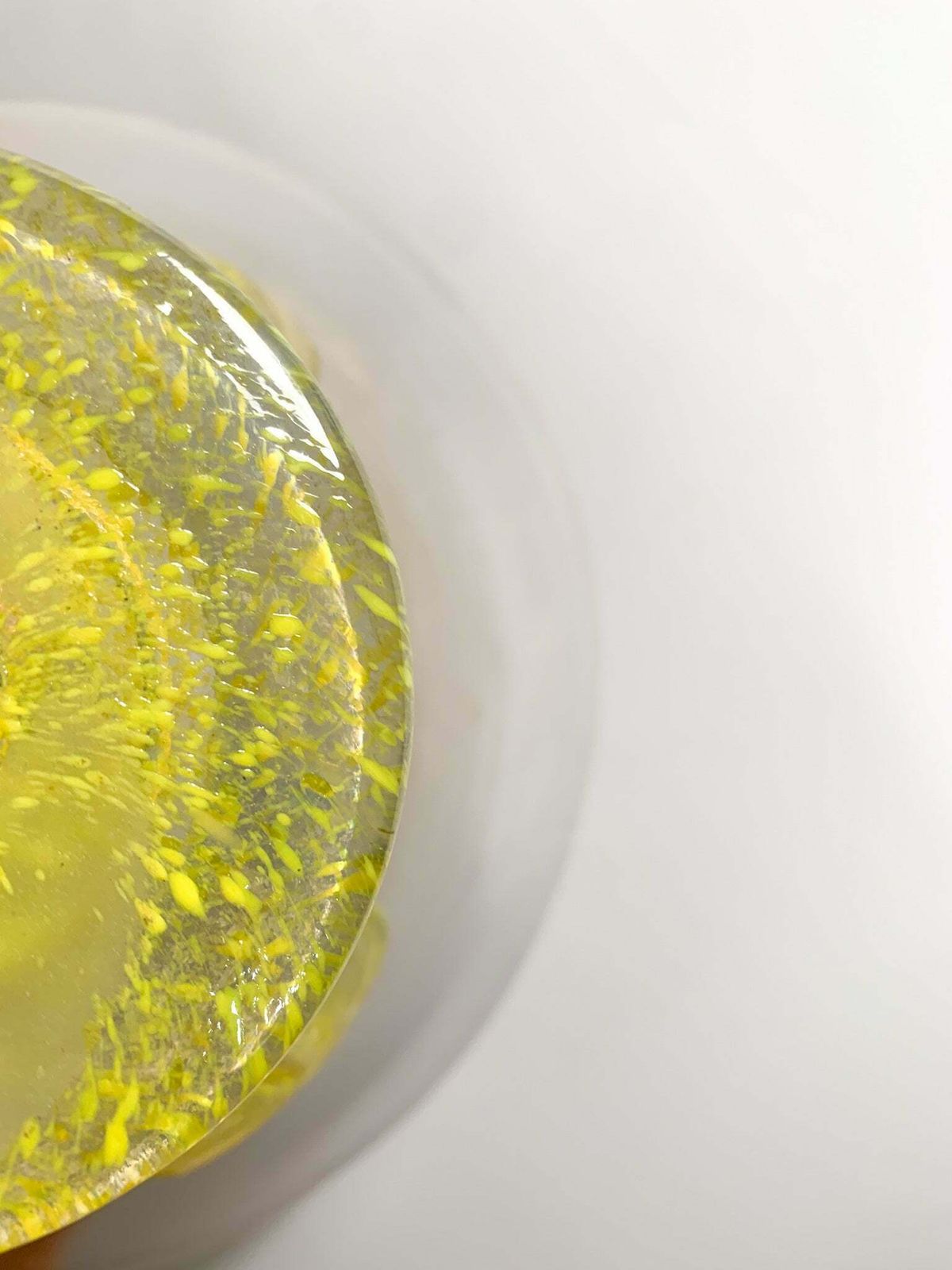 Yellow Iridescent Scavo Di Murano Glass Vase From The 1940s photo buy