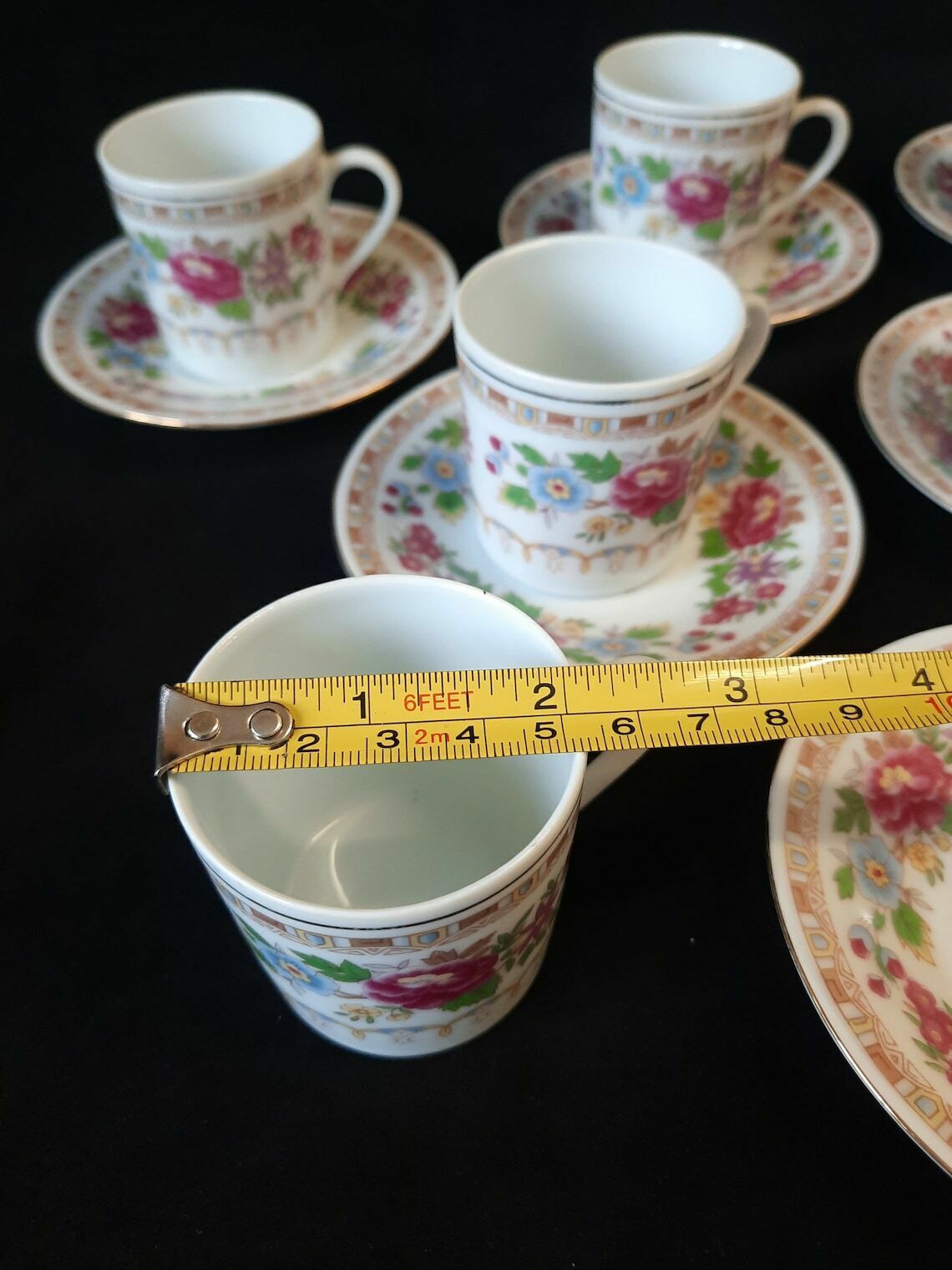 photo furniture Liling Demitasse Espresso Cup And Saucer Set X 6. Similar To Ling Rose.