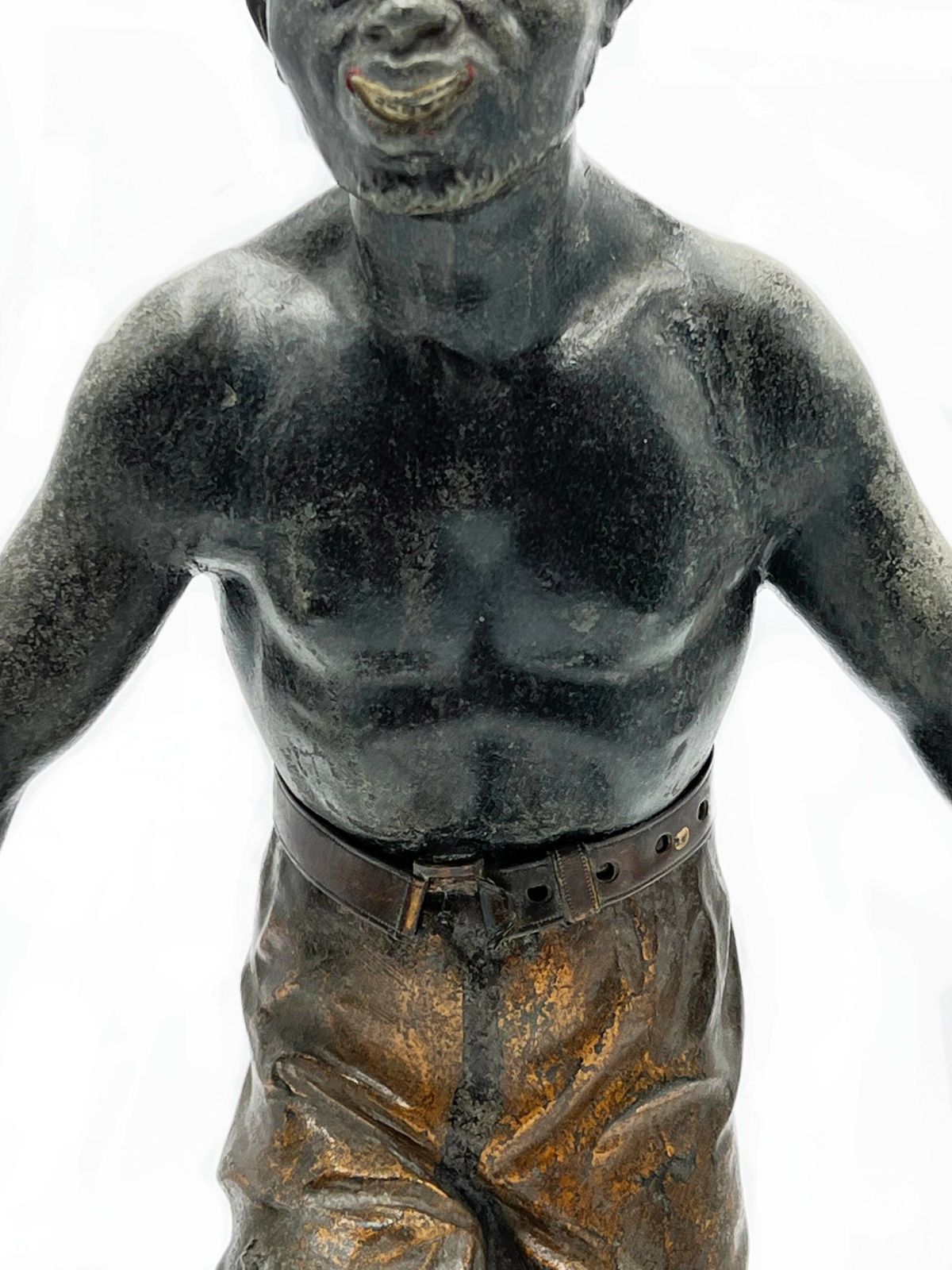 Bronze Sculpture Depicting An African From The 1930s photo Home Decor