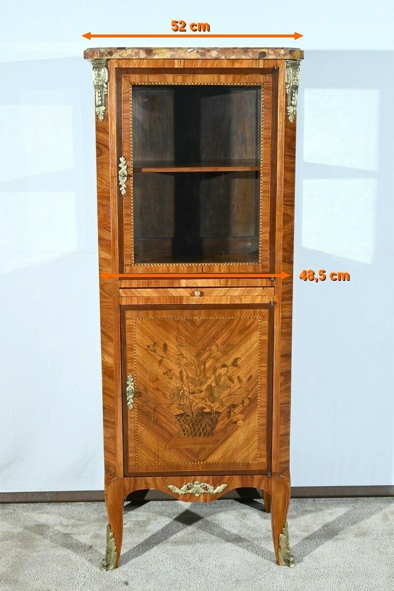Small Rosewood Showcase, Transition Louis XV/Louis XVI Style – Early 20th Century photo furniture