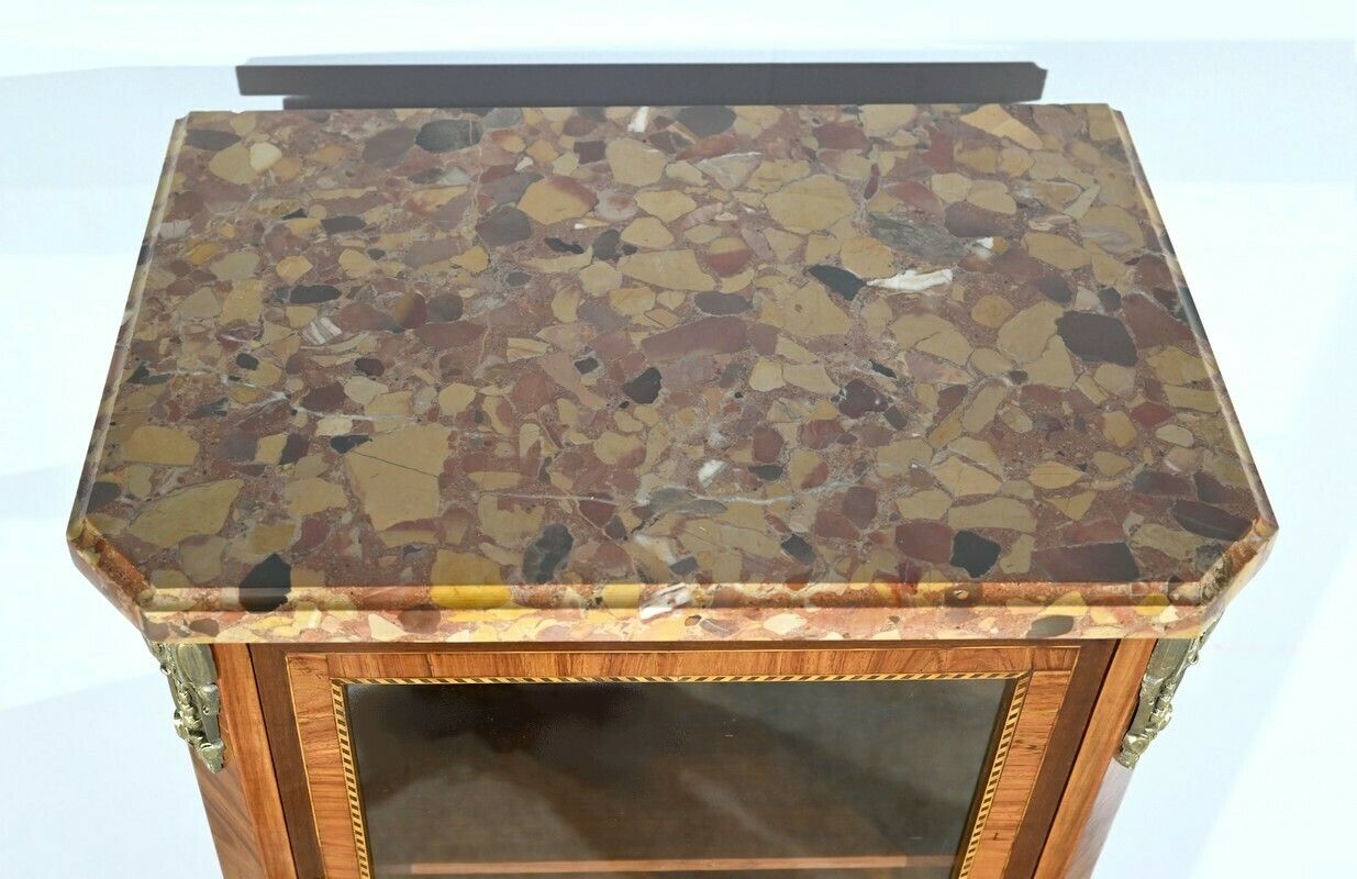 Small Rosewood Showcase, Transition Louis XV/Louis XVI Style – Early 20th Century photo vinterior