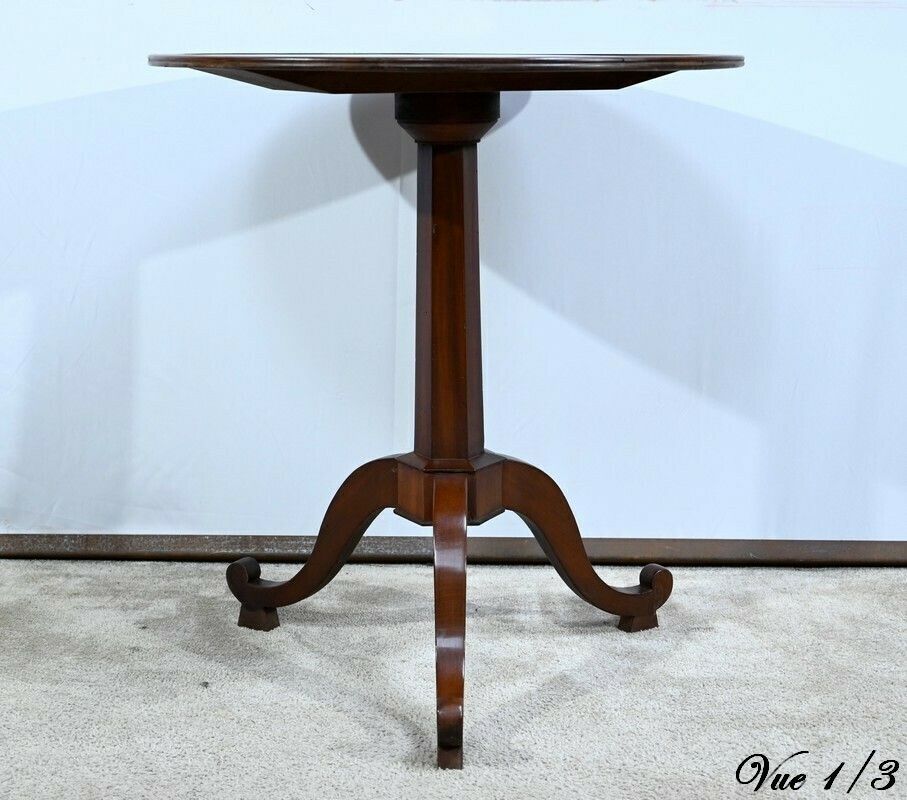 Small Cuban Mahogany Pedestal Table, Restoration Period – Early 19th Century photo vintage