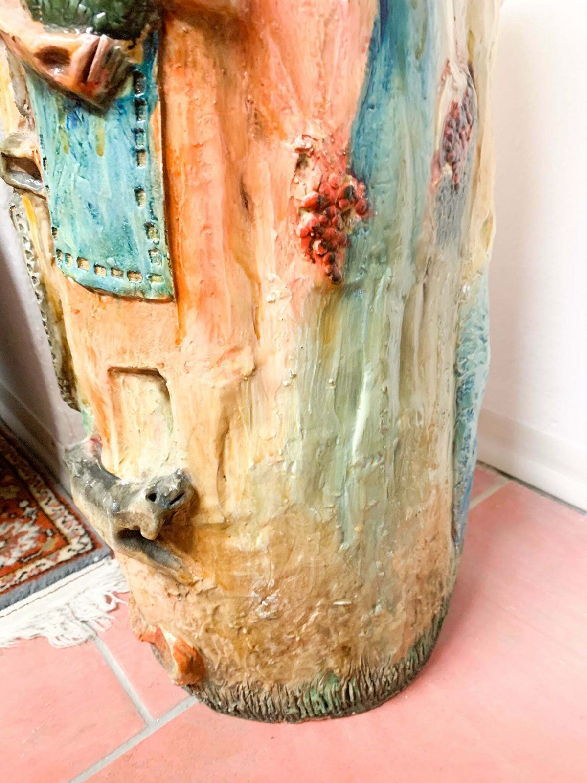 photo buy Ceramic Umbrella Stand By Pucci, Hand Painted And Sculpted From The 1950s