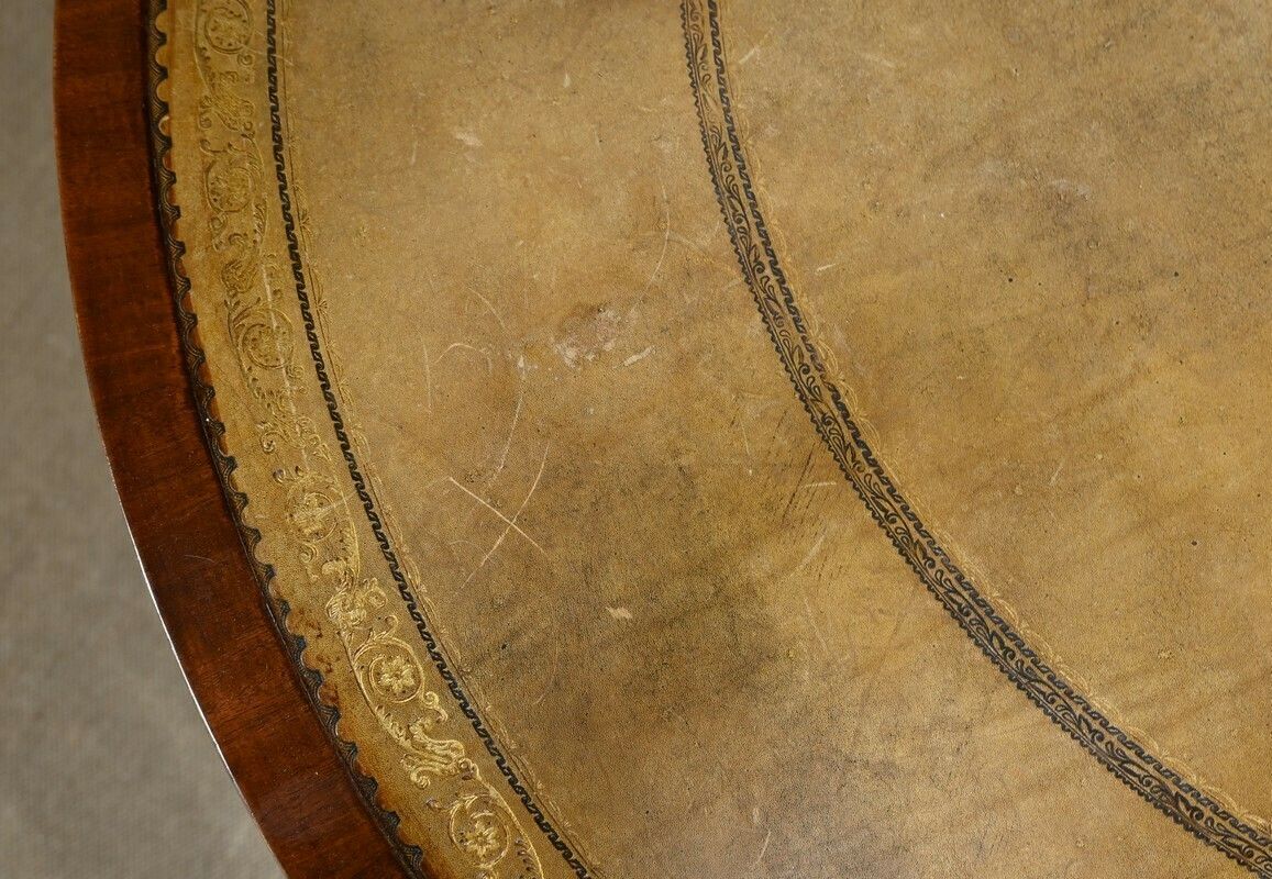 Mahogany Rotating Drum Table, Regency Style, England – 2nd Half Of The 19th Century photo vintage