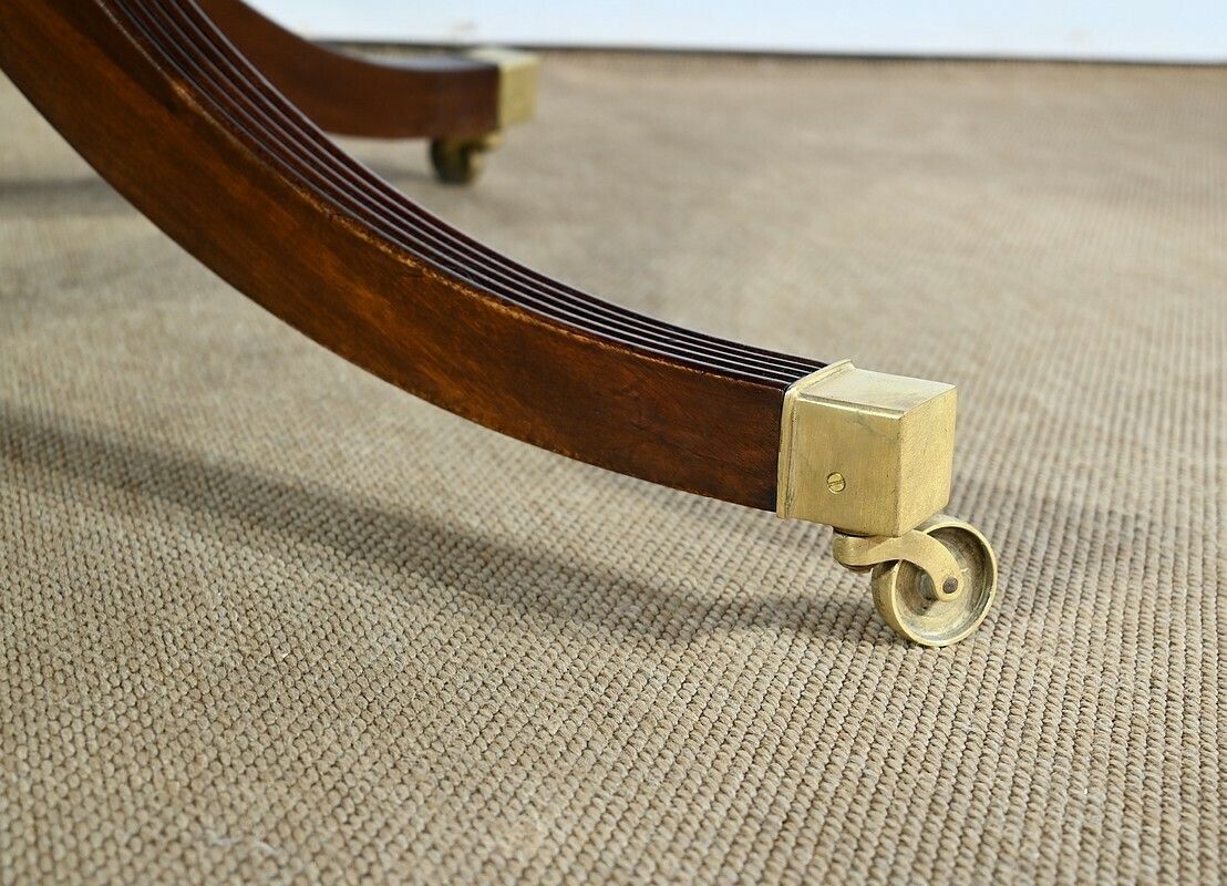 photo vintage Mahogany Rotating Drum Table, Regency Style, England – 2nd Half Of The 19th Century