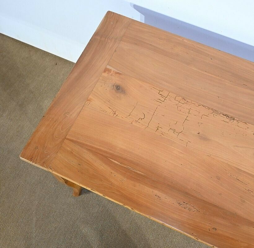 Farm Table In Blond Cherry, Louis XV Style – 2nd Part Of The 19th Century photo vinterior